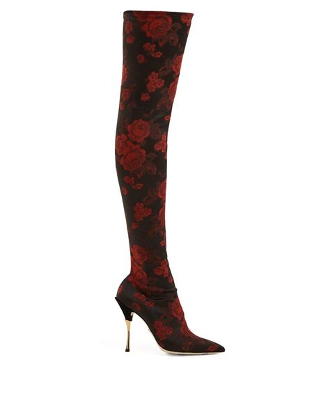 dolce gabbana over the knee boots|dolce gabbana high heel boots.